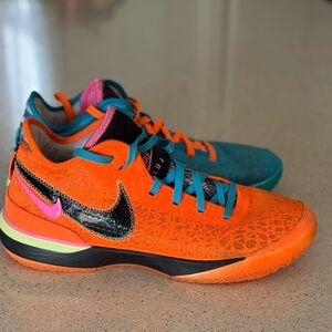Nike Orange and Blue Sneakers with Breathable Design